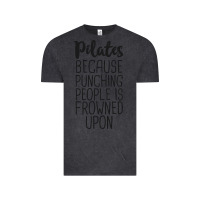 Vintage Black pilates because punching people is frowned upon t shirt Vintage Tee - linhVisuals