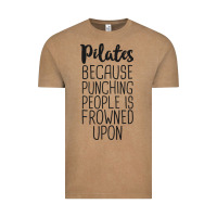Vintage Coffee pilates because punching people is frowned upon t shirt Vintage Tee - linhVisuals