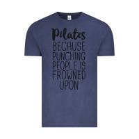Vintage Denim pilates because punching people is frowned upon t shirt Vintage Tee - linhVisuals