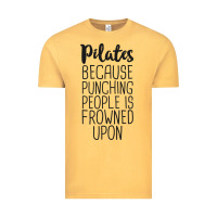 Vintage Mustard pilates because punching people is frowned upon t shirt Vintage Tee - linhVisuals