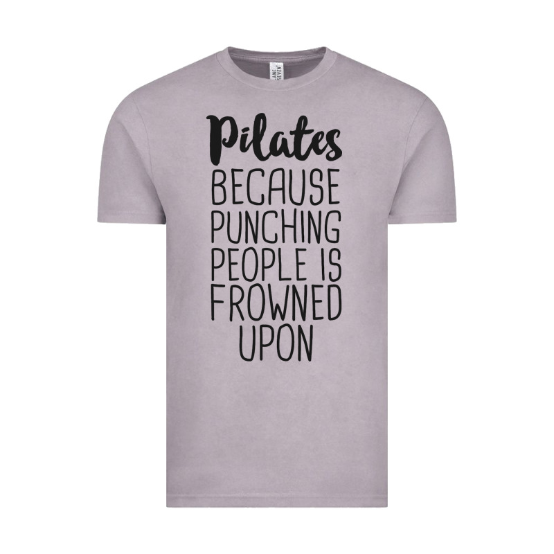 Pilates Because Punching People Is Frowned Upon T Shirt Vintage Tee by linhVisuals | Teevron
