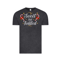 Vintage Black sweet but twisted candy cane christmas humor funny and cute gifts for Vintage Tee - linhVisuals