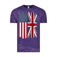 Cloud Purple united states with united kingdom flag mix us and uk union jack Vintage Tee - linhVisuals