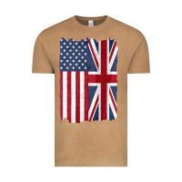 Vintage Camel united states with united kingdom flag mix us and uk union jack Vintage Tee - linhVisuals