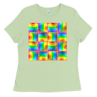 Matcha Pride lgbtq flag and leopard with glitter seamless Ladies Tee - BundleAndBundleShop