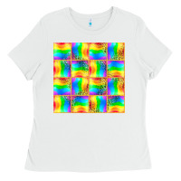 Pride Lgbtq Flag And Leopard With Glitter Seamless Ladies Tee | Teevron