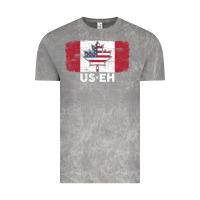 Cloud Rock us eh american canadian flag canada day leaf with usa flag inside Vintage Tee - linhVisuals