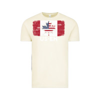 Vintage Arctic us eh american canadian flag canada day leaf with usa flag inside Vintage Tee - linhVisuals