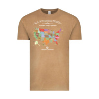 Vintage Camel us national parks map colorful with all 59 national parks Vintage Tee - linhVisuals