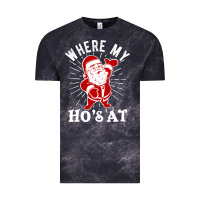 Cloud Black where my ho's at funny santa christmas pun naughty xmas humor gift Vintage Tee - linhVisuals