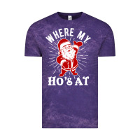 Cloud Purple where my ho's at funny santa christmas pun naughty xmas humor gift Vintage Tee - linhVisuals