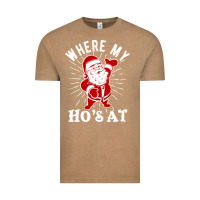 Vintage Coffee where my ho's at funny santa christmas pun naughty xmas humor gift Vintage Tee - linhVisuals