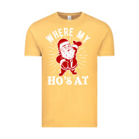 Vintage Mustard where my ho's at funny santa christmas pun naughty xmas humor gift Vintage Tee - linhVisuals