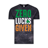 Zero Lucks Given Funny St Patricks Day Joke Quote Lucky Shamrock Irela Vintage Tee | Teevron
