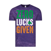 Cloud Purple zero lucks given funny st patricks day joke quote lucky shamrock irela Vintage Tee - linhVisuals