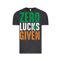 Vintage Black zero lucks given funny st patricks day joke quote lucky shamrock irela Vintage Tee - linhVisuals