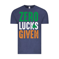 Vintage Denim zero lucks given funny st patricks day joke quote lucky shamrock irela Vintage Tee - linhVisuals