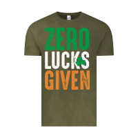 Vintage Olive zero lucks given funny st patricks day joke quote lucky shamrock irela Vintage Tee - linhVisuals