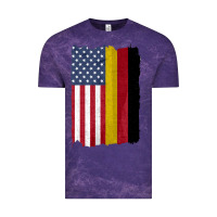 Cloud Purple united states with germany flag mix us and german country flags Vintage Tee - linhVisuals