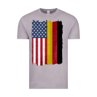 Vintage Zinc united states with germany flag mix us and german country flags Vintage Tee - linhVisuals