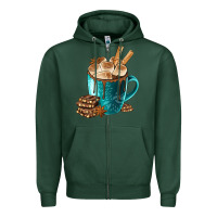 Sports Green Chocolate And Coffee Zipper Hoodie - FaDigitalArtStudio