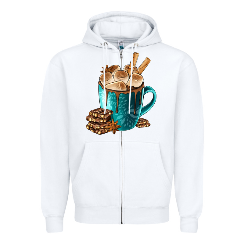 Chocolate And Coffee Zipper Hoodie by FaDigitalArtStudio | Teevron