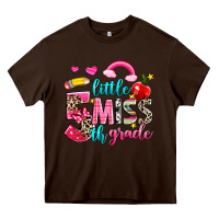Chocolate Brown little miss fifth grade Heavy Core Tee - NancyCooperArtShop