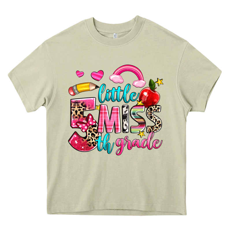 Little Miss Fifth Grade Heavy Core Tee by NancyCooperArtShop | Teevron