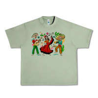 Oil Green Mexican Skeletons Urban Heavy Tee - texasbilliewilder