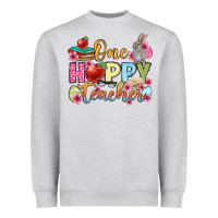 Heather Grey Easter Day One hoppy Teacher Heavyweight Sweatshirt - OliviaCreatesArt