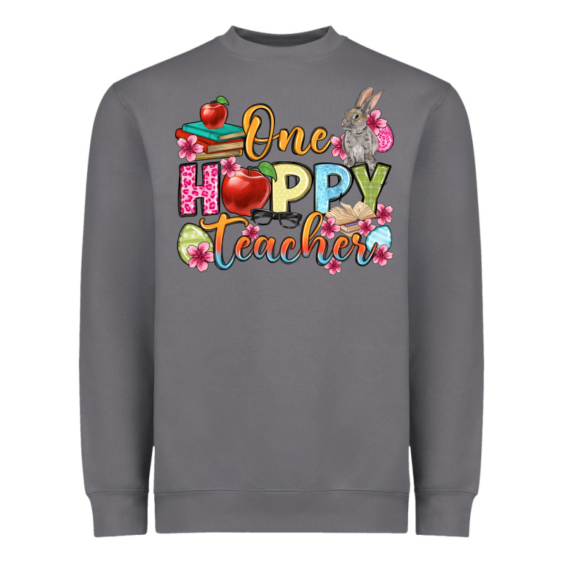 Easter Day One Hoppy Teacher Heavyweight Sweatshirt by OliviaCreatesArt | Teevron