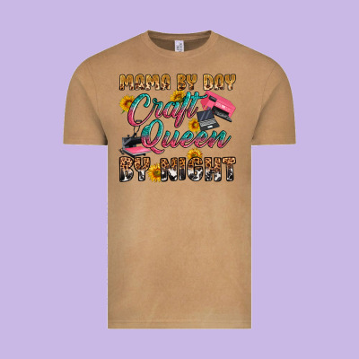 Mama By Day Craft Queen By Night Vintage Tee Designed By Ranaportraitstore