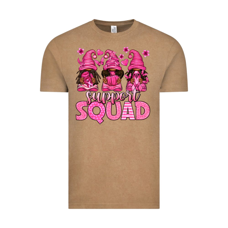 Breast Cancer Afro Gnomies Support Squad Vintage Tee by texasbilliewilder | Teevron