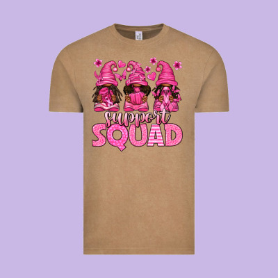 Breast Cancer Afro Gnomies Support Squad Vintage Tee Designed By Texasbilliewilder