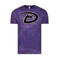 Cloud Purple D Backs Baseball Vintage Tee - linhVisuals