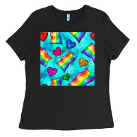 Pride Lgbtq Flags And Leopard Seamless Pattern Ladies Tee | Teevron