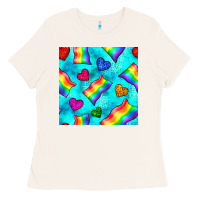 Bone Pride lgbtq flags and leopard seamless pattern Ladies Tee - BundleAndBundleShop