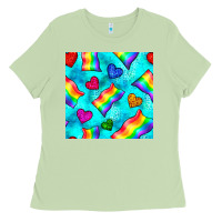 Matcha Pride lgbtq flags and leopard seamless pattern Ladies Tee - BundleAndBundleShop