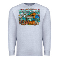 Heather Grey pumpkin farm Premium Sweatshirt - SublimationCraftShop