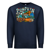 Navy pumpkin farm Premium Sweatshirt - SublimationCraftShop