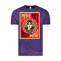 Cloud Purple make art no war Vintage Tee - linhVisuals