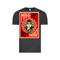 Vintage Black make art no war Vintage Tee - linhVisuals