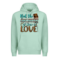 Seafoam But The Greatest Of These Is Love Premium Hoodie - BundleAndBundleShop