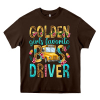Chocolate Brown golden girls favorite bus driver Heavy Core Tee - NancyCooperArtShop