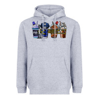 Heather Grey Police Coffee Heavyweight Hoodie - CowhideDigitalArt