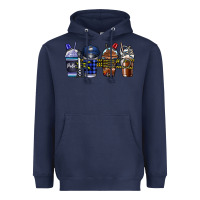 Navy Police Coffee Heavyweight Hoodie - CowhideDigitalArt