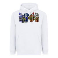 White Police Coffee Heavyweight Hoodie - CowhideDigitalArt
