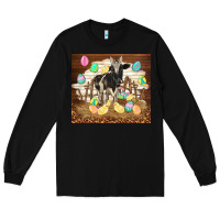 Black cow and chick easter Long Sleeve Tee - TumblerDesignByShophia