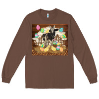 Chestnut cow and chick easter Long Sleeve Tee - TumblerDesignByShophia