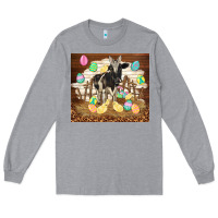 Heather Grey cow and chick easter Long Sleeve Tee - TumblerDesignByShophia